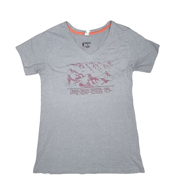 Kastlfel Grand Canyon National Park Graphic Tee shirt V-Neck Gray Short Sleeve M - Picture 2 of 6